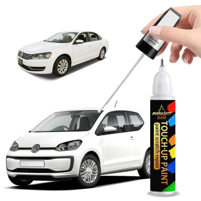 Candy White(LB9A/B4) Touch Up Paint For Volkswagen Exact Match-Chips and Nicks 2 in 1 Car Paint Pen Scratch Rapair for Atlas/Beetle/CC/EOS/Golf/GTI/Jetta/Passat/Tiguan