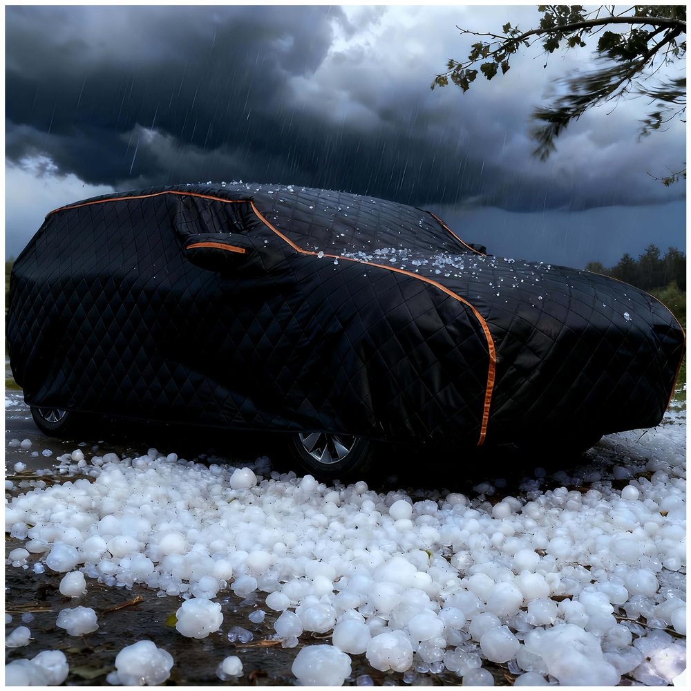 Outdoor Full Car Cover Anti-Hail for Honda Accord Sedan 2007-2012 Waterproof Car CoverHeavy Duty Garage Sun Rain Snow Hail Protection with Windproof Bands