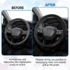 Leather Car Steering Wheel Cover, Universal 15 inch Microfiber Leather Steering Wheel Cover, Anti-Slip Breathable Steering Wheel Decoration, Steering Wheel Accessories for Women Men view 4