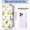 Car Document Holder, Car Registration and Insurance Card Holder with Magnetic Shut, PU Leather Paperwork Case Wallet for Driver License, Auto Vehicle Glove Box Organizer, Watercolor Cats and Flowers view 2
