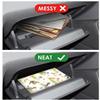 Car Document Holder, Car Registration and Insurance Card Holder with Magnetic Shut, PU Leather Paperwork Case Wallet for Driver License, Auto Vehicle Glove Box Organizer, Watercolor Cats and Flowers view 4