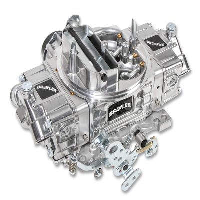Carburetor | Brawler Diecast, 4-Barrel, 650 CFM | Square Bore, Electric Choke, Mechanical Secondary | Dual Inlet, Aluminum, Tumble Polished | Each