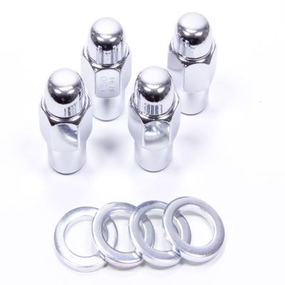 Lug Nut Set | 1/2-20 Short Mag | 13/16 in Hex Head | 0.750 in Shank | Closed End | Steel | Chrome | 4-Pack