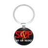 1080 Graphics stop end gun violence Awareness Day Wear Orange Enough End Gun Violence gun laws save lives Stainless Steel Keychain with Ring Double Sided view 1