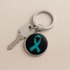 1080 Graphics stop end gun violence Awareness Day Wear Orange Enough End Gun Violence gun laws save lives Stainless Steel Keychain with Ring Double Sided view 3