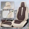 Arazi Car Seat Covers Full Set for Land Rover Range Rover 2005-2025, Nappa Leather Seat Cover Full Coverage Waterproof Seat Protectors (Beige&Brown,5 Seats Standard) view 4