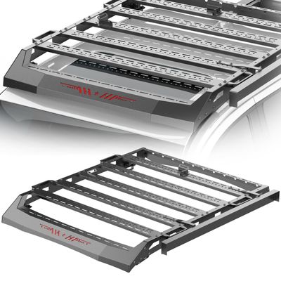 Top Roof Rack Compatible with 2005-2023 Toyota Tacoma Double Cab 4 Doors,Roof Rack Top Basket Cargo Carriers Luggage Carbon Heavy Duty Steel Cross Bars