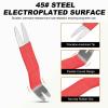 HARFINGTON Car Trim Removal Tool 5" Steel Auto Clip Lifter Car Removal Pry Bar Tools with Rubber Sleeve for Vehicle Door Audio Window Radio Panel Dashboard Repair, Red view 3
