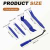 HARFINGTON 5pcs Car Trim Removal Tools Kit No Scratch Plastic Auto Clip Fastener Remover Pry Tools Set for Car Door Windows Interior Panel Dashboard, Blue view 2