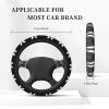 Tuxedo Tie Printed Suit Universal 14.5-15 Inch Steering Wheel Cover Anti-Slip Car Wheel Protector for Men Women view 4