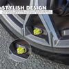Surosha 4PCS Dice Style Tire Valve Stem Caps, Tire Valve Stem Covers, Corrosion Resistant Leakproof Car Wheel Air Caps with Rubber Ring, Wheel Tyre Air Cover for Vehicles (Transparent Yellow) view 3