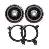 JINLE-FUN 7inch LED Halo Headlights with 9 inch Adjustable Headlight Brackets Adapter Compatible with Jeep Wrangler JL JLU JT 2018 2019 view 1