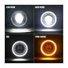 JINLE-FUN 7inch LED Halo Headlights with 9 inch Adjustable Headlight Brackets Adapter Compatible with Jeep Wrangler JL JLU JT 2018 2019 view 2