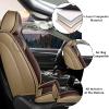 HESHS Car Seat Covers Front Seats for Hyundai Sonata Hybrid 2011-2026, Waterproof Nappa Leather Car Seat Cover, Full Coverage Car Seat Covers Sets(2 Seats/Brown Coffee) view 2