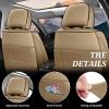 HESHS Car Seat Covers Front Seats for Hyundai Sonata Hybrid 2011-2026, Waterproof Nappa Leather Car Seat Cover, Full Coverage Car Seat Covers Sets(2 Seats/Brown Coffee) view 4