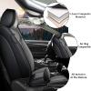 HESHS Car Seat Covers Front Seats for Honda Civic 2000-2026, Waterproof Nappa Leather Car Seat Cover, Full Coverage Car Seat Covers Sets(2 Seats/Black Gray) view 2