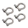 ARTSEWPLY 4 Pack Stainless Steel Horseshoe Shackles, M10 D-Ring Bow Shackle view 1