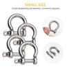 ARTSEWPLY 4 Pack Stainless Steel Horseshoe Shackles, M10 D-Ring Bow Shackle view 3
