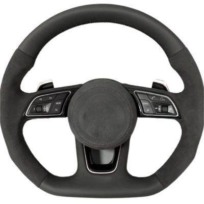 Customized Suede Leather Steering Wheel For Audi A6 A7 A4 B8 .5 B9 S3 S4 S5 S6 C7 Q8 RS3 RS6 A5 Car Accessories(Style B)