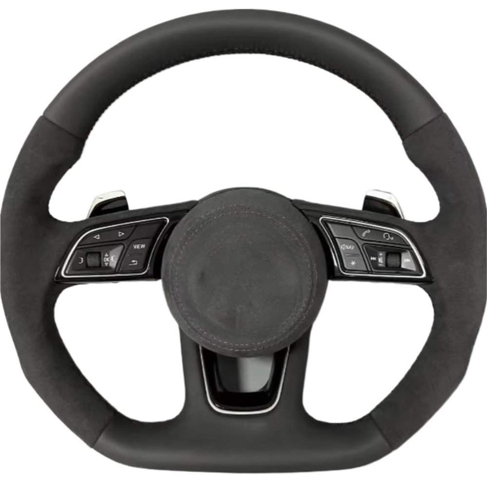Customized Suede Leather Steering Wheel For Audi A6 A7 A4 B8 .5 B9 S3 S4 S5 S6 C7 Q8 RS3 RS6 A5 Car Accessories(Style B)