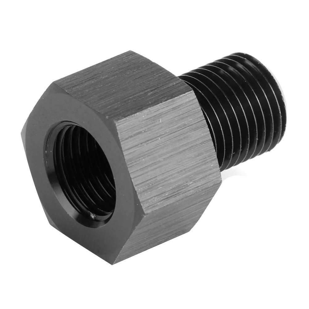 1/8in NPT Female to M10x1.0 Male Reducer Oil Pressure A, Oil Pressure Meter A, d Aluminum Fitting with Black Anodized, Direct Replacement