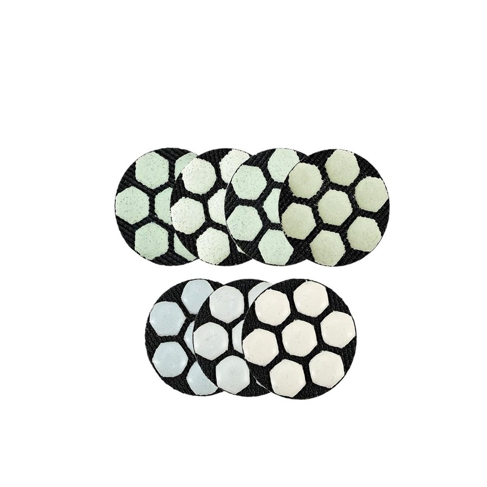 ZzYuzNhe 7Pcs Mini Diamond Polishing Pads for Granite Marble Flexible Dia25mm Resin Sanding Disc 1Inch Stone Polisher Pad