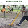 Post Puller Leverage Tree Puller Tool Fence Post Removar Equipment, Post Puller for Pulling Out Wood Posts Heavy Duty, 0-4 in Dia Root Remover Lifter view 3