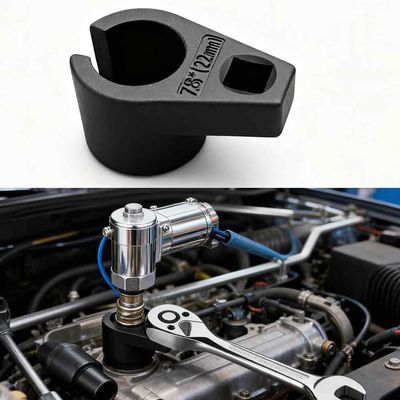 QKWL O2 Sensor Socket, Oxygen Sensor Socket, 3/8 Inch Drive 7/8 Inch (22mm) with Wire Groove Anti-Damage Design, Suitable for Most Car Oxygen Sensors