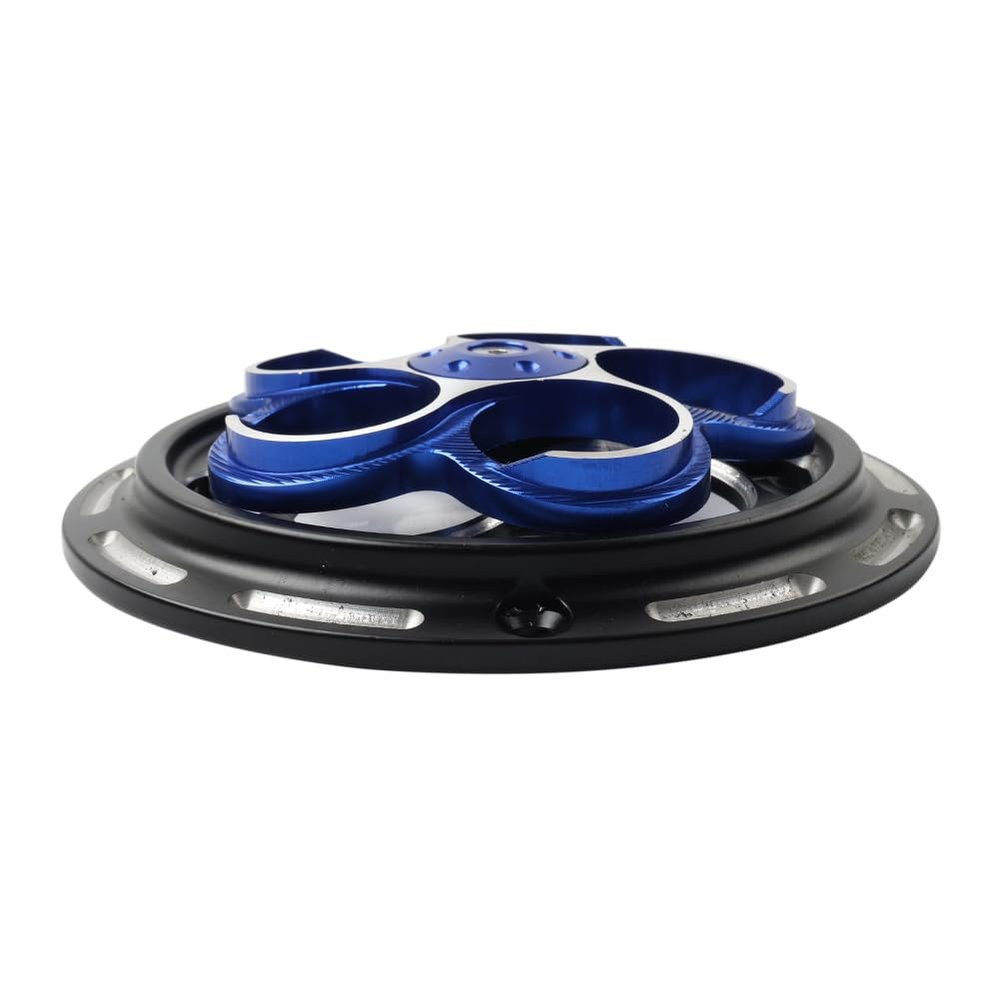 Cnkaka036 Plum Blossom Model Blue Radiator Guard Rotating Fan Cover Aluminum For Vespa Sprint Primavera 150 13-2023 1 Pc