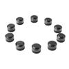 Lirun 10 Pcs Aluminum Topper Caps Cover Cap Nut Bolt 9mm-12mm Black&White For HONDA for Yamaha for Suzuki view 1