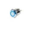12mm Metal Button Switch Momentary Latching Type Electrical Power Button Fixed Switch 3V 6V 12V 24V 220V LED Light(Blue LED,Latching-self Lock,3-6V) view 1