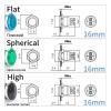 Momentary Automatic Return Push Button Switch(16mm,Yellow(1NO),High(Pins)) view 2