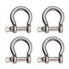 GANAZONO 4pcs Stainless Steel Horseshoe Shaped Shackle Heavy Duty D-Shaped Lifting Shackles for Towing Hauling Off-Road and Secure Tie Downs view 1