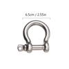 GANAZONO 4pcs Stainless Steel Horseshoe Shaped Shackle Heavy Duty D-Shaped Lifting Shackles for Towing Hauling Off-Road and Secure Tie Downs view 2