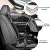 HESHS Car Seat Covers Front Seats for Chevrolet Sonic 2012-2020, Waterproof Nappa Leather Car Seat Cover, Full Coverage Car Seat Covers Sets(2 Seats/Gray Black) view 2