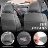 HESHS Car Seat Covers Front Seats for Chevrolet Sonic 2012-2020, Waterproof Nappa Leather Car Seat Cover, Full Coverage Car Seat Covers Sets(2 Seats/Gray Black) view 4