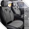 HESHS Car Seat Covers Front Seats for Chevrolet Sonic 2012-2020, Waterproof Nappa Leather Car Seat Cover, Full Coverage Car Seat Covers Sets(2 Seats/Black Gray) view 3