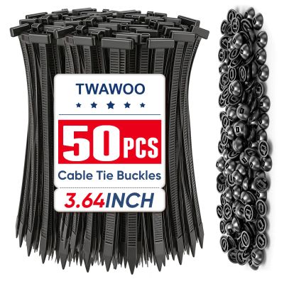 TEAWOO 50 Pcs Nylon Universal Cable Tie Buckles, High-Strength Self-Locking Zip Ties, Car Bumper Fender Retainers, Fasteners for Automotive Repair & Home Organization