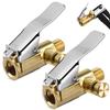 VINTORKY 2pcs Quick Connect Copper Tire Inflator Chuck with Locking Clip and Release Button Air Chuck Fittings for Fast Easy Tire Inflation and Maintenance view 1