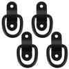 balacoo 4pcs Heavy Duty D-Ring Trailer Anchor Lashing Rings with Screws Black Tie Down Rings for Trucks and Trailers Secure Cargo Fastening Points for Transport and Hauling view 1