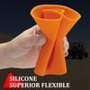 SWPHRT UTV Oil Drain Funnel, Flexible Silicone Spill-Free Vehicle Funnel for Quick and Clean Liquid Transfer, Reusable Automotive Oil Change Accessories, Compatible with Maverick X3 Defender (Orange) view 3