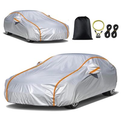 Winter Car Cover Snowproof for Chevrolet Equinox SUV 2017-2025, Waterproof Outdoor Full Exterior Covers Rain Dust Automobile Tarp with Door Zipper, Silver