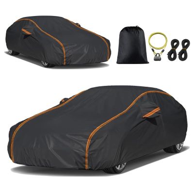 Winter Car Cover Snowproof for BMW X7 (G07) SUV 2018-2025, Waterproof Outdoor Full Exterior Covers Rain Dust Automobile Tarp with Door Zipper, Black