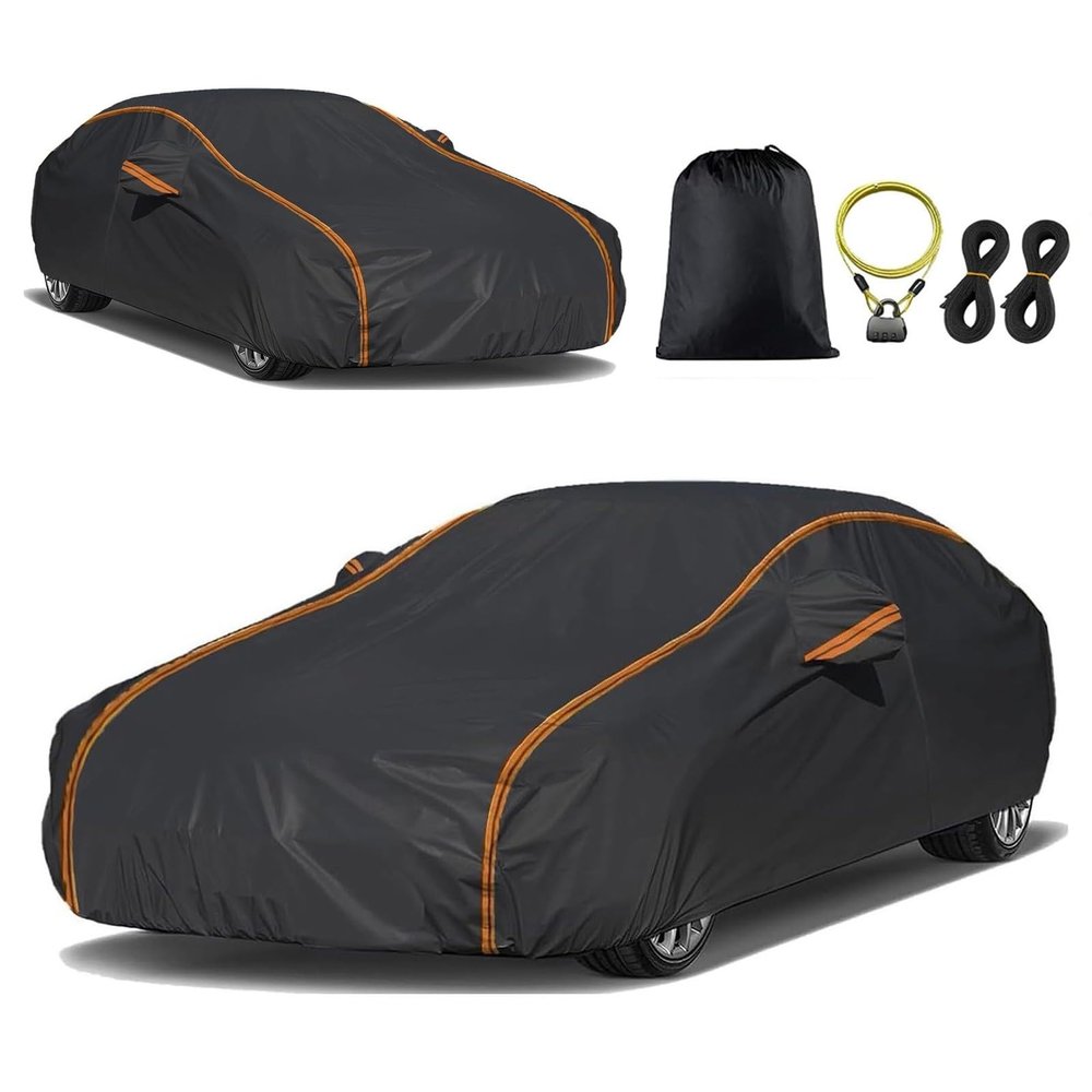 Winter Car Cover Snowproof for BMW X7 (G07) SUV 2018-2025, Waterproof Outdoor Full Exterior Covers Rain Dust Automobile Tarp with Door Zipper, Black