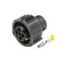 AICNRUT 1-1813099-1 Circular Automotive Connector 4-hole Plastic Shell Wire End With Clips(FEMALE_1SET) view 1