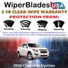 Wiper Blades Set/3 fits Chevrolet Equinox 2016 w/2yr Wear Warranty view 3