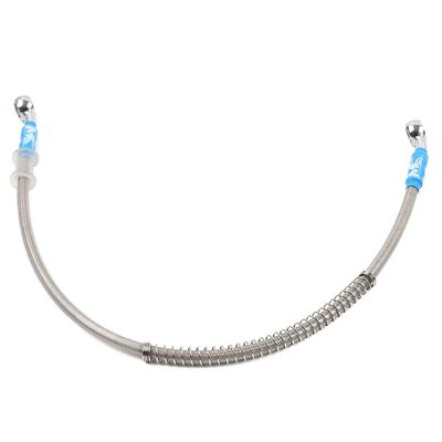 Cnonee1 700mm 27.6" Motorcycle Hydraulic Line Brake Clutch Hose Braided Oil Pipe Stainless Steel Grey For Dirt Bike ATV Scooter ADV Cafe Racer Universal