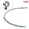 Cnonee1 700mm 27.6" Motorcycle Hydraulic Line Brake Clutch Hose Braided Oil Pipe Stainless Steel Grey For Dirt Bike ATV Scooter ADV Cafe Racer Universal view 2