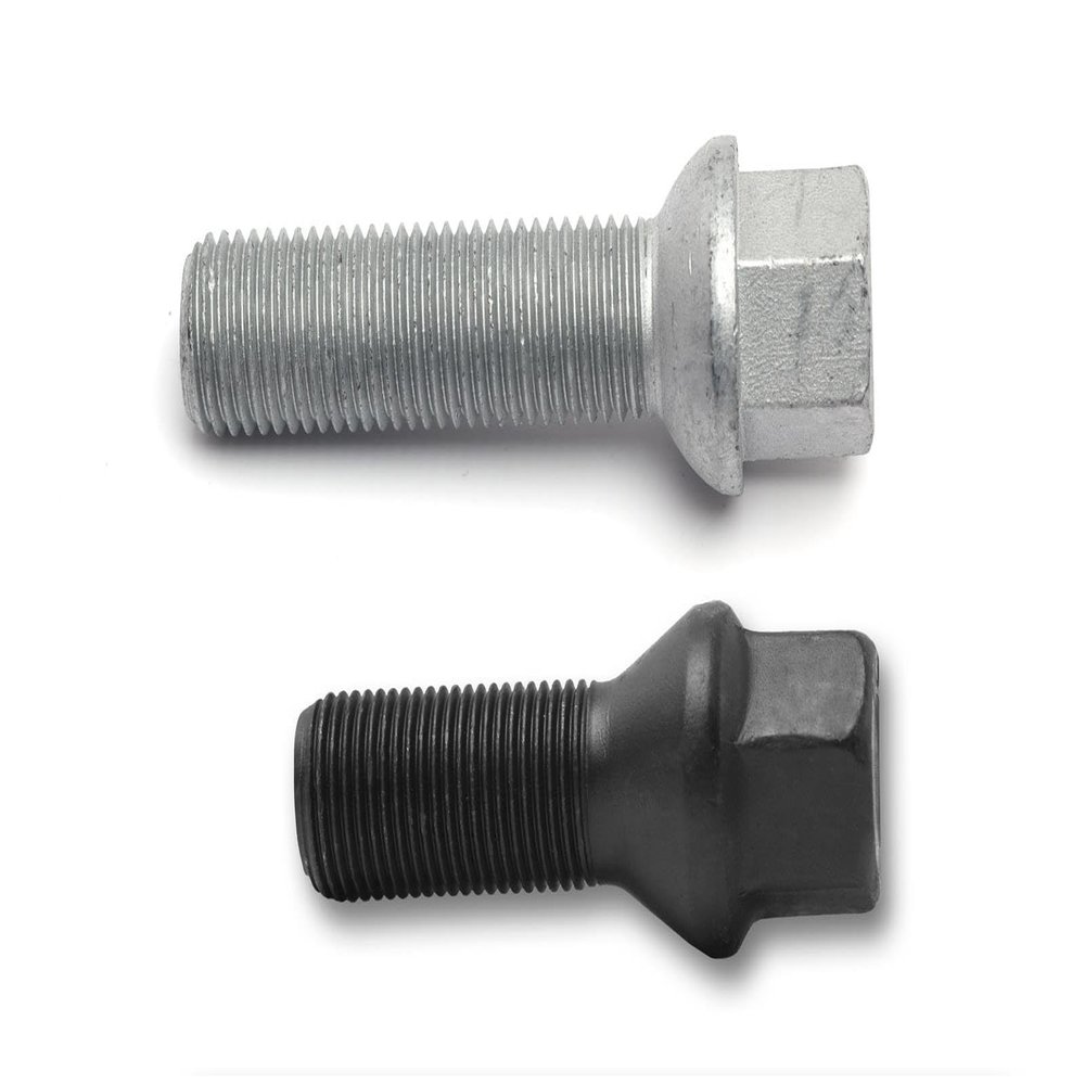 Lug Bolt | 12mm x 1.25 Thread | 60 Tapered Seat | 19mm Head | 35mm Thread Length | Silver | Single | H&R Sprrings 12253501