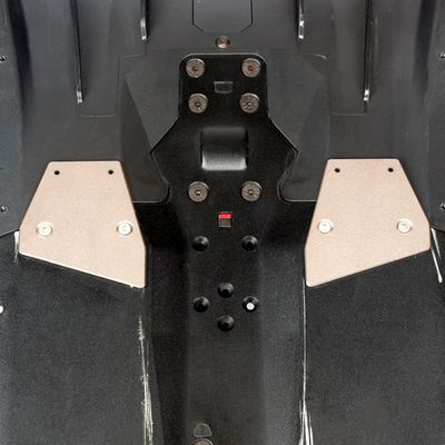Skid Plate Chassis Guard Protector for Arrma 6S 1/7 Limitless F1 V2,2mm Thick Chassis Armor Undershield Protector,Skid Plate Chassis Upgrade Part Bottom Cover-Titanium